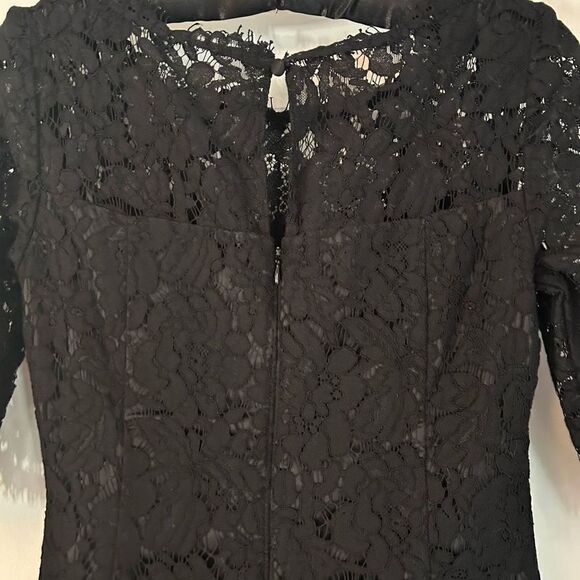 Eliza J Black Lace Short Sleeve Midi Dress - Picture 4 of 5